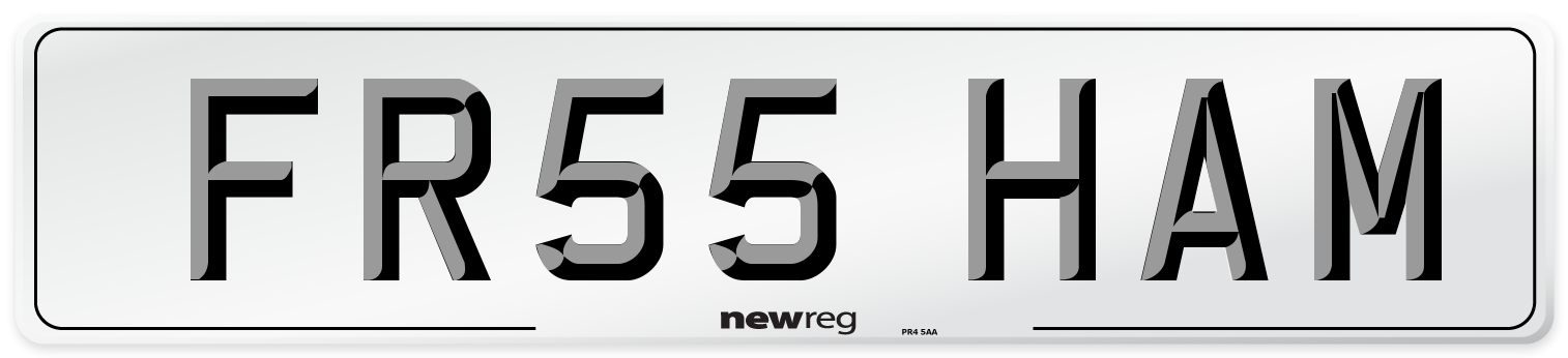 FR55 HAM Number Plate from New Reg